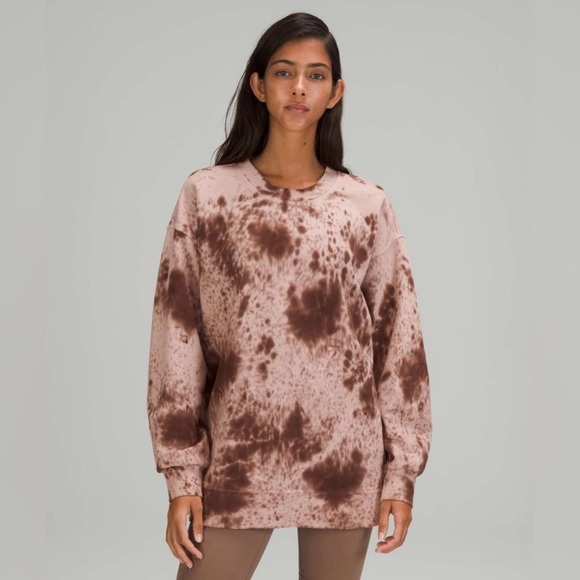 lululemon athletica Sweaters - NWOT Lululemon Perfectly Oversized Crew Marble Dye Silky French Press